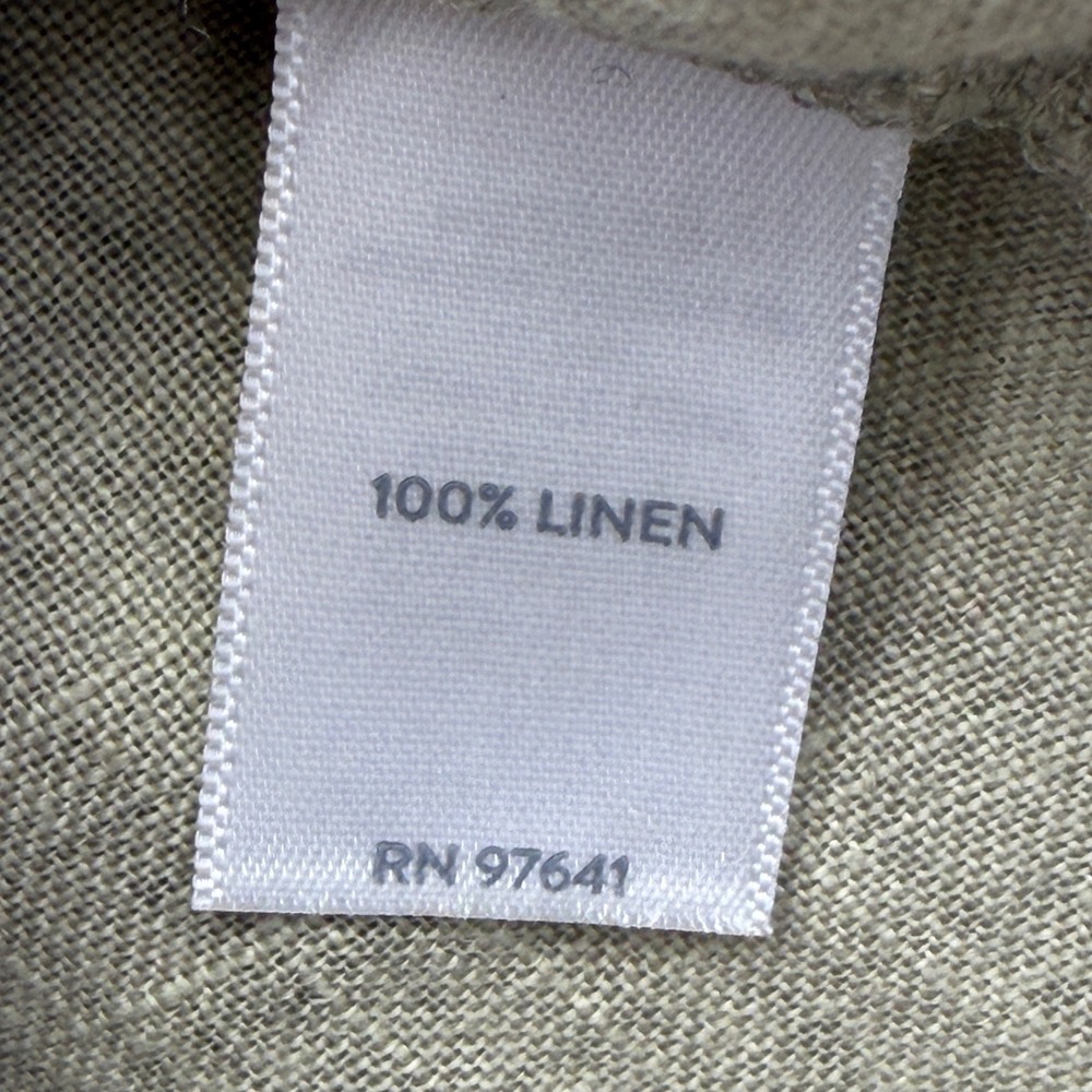 J. Jill Love Linen Tunic Women Large Split V-Neck 100% Linen Office Casual - Picture 4 of 9